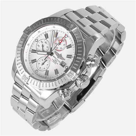 breitling super avenger white face|pre owned breitling super avenger.